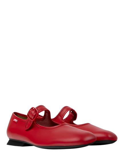 Camper Casi Myra Leather Mary Janes, Red - view 2, Red