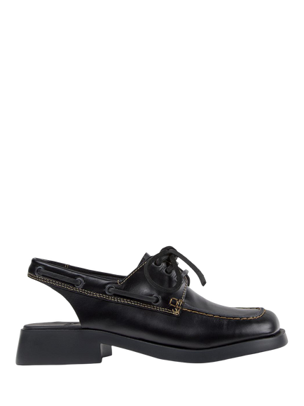 Camper Donna Leather Mules, Black, Black