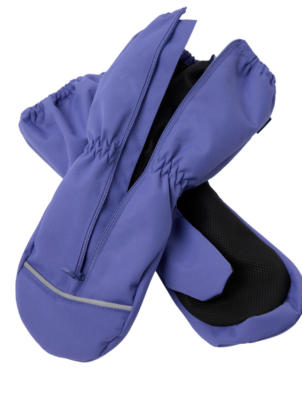 Polarn O. Pyret Kids' Waterproof Shell Mittens, Purple - view 2, Purple