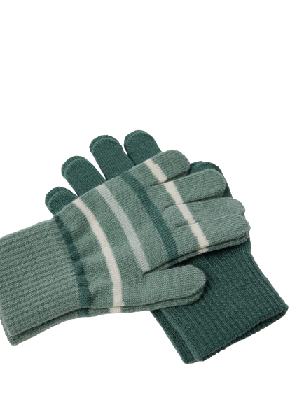 Polarn O. Pyret Kids' Knitted Gloves, Pack of 2 - view 2, Chinois Green