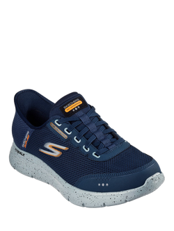Skechers Hands Free Slip-Ins GO WALK Flex Trainers, Navy - view 2, Navy