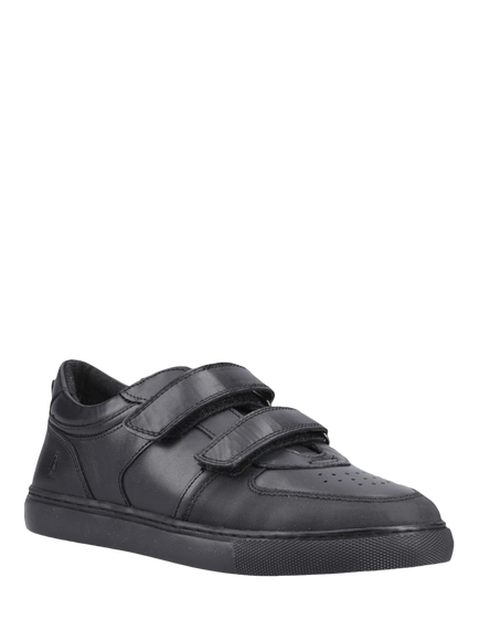 Hush Puppies Kids' Daxton Leather Trainers, Black - view 2, Black