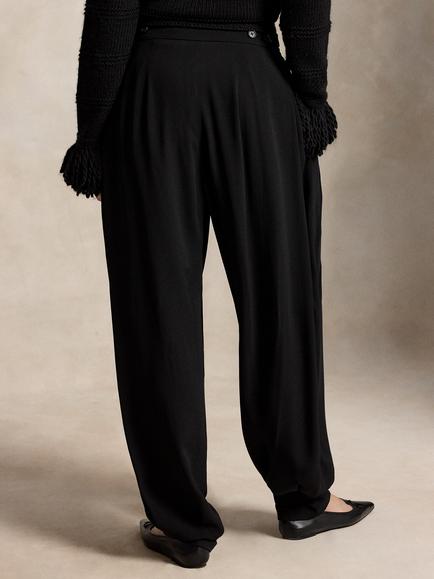 Polo Ralph Lauren Wide Leg Tailored Trousers, Black - view 2, Polo Black