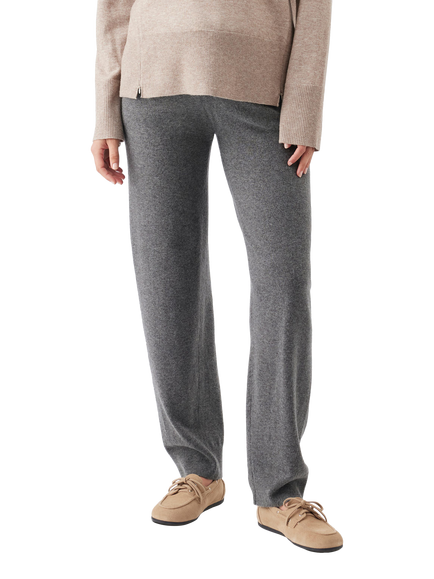 Ripe Coco Knit Maternity Trousers, Charcoal Marl, Charcoal Marl