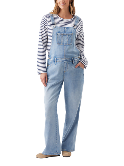 Ripe Parker Denim Maternity Dungarees, Vintage Wash, Vintage Wash