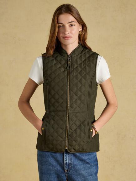 Joules Minx Showerproof Gilet, Green, Green
