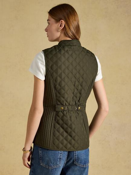Joules Minx Showerproof Gilet, Green - view 2, Green