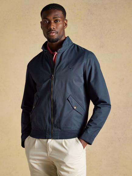Joules Cotton Rich Harrington Jacket, Navy, Navy