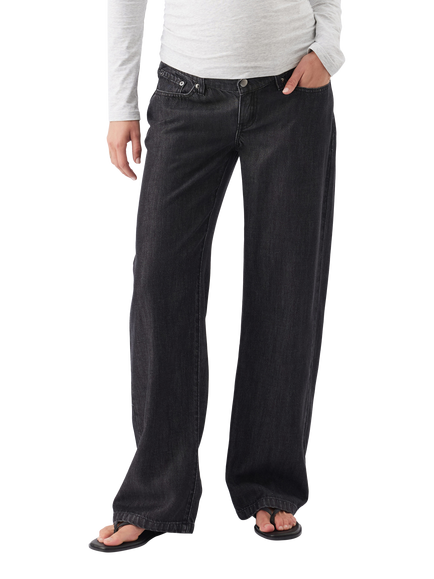 Ripe Billie Elastic Waist Maternity Jeans, Black