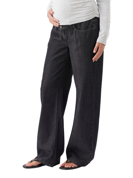 Ripe Billie Elastic Waist Maternity Jeans - view 2, Black