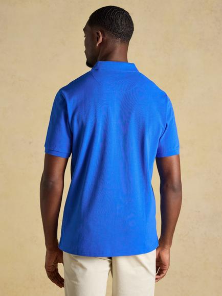 Joules Woody Cotton Regular Fit Polo Shirt, Blue - view 2, Blue