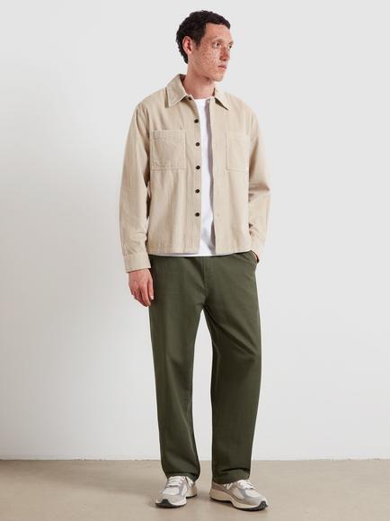 Farah Regular Cut Long Sleeve Corduroy Shirt, Putty - view 2, Putty