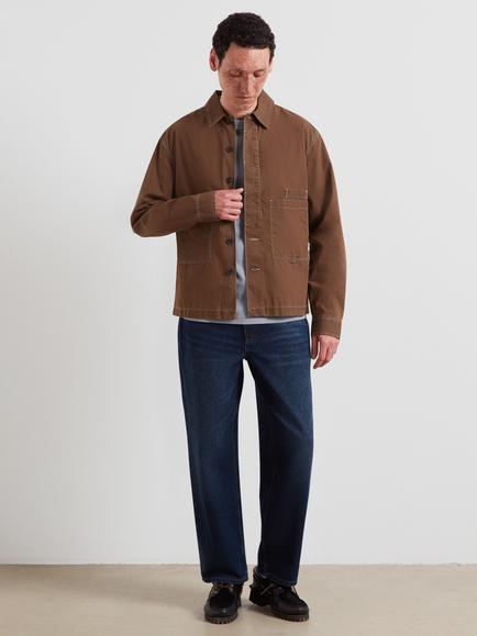 Farah Regular Cut Long Sleeve Cotton Shirt, Dark Brown - view 2, Dark Brown
