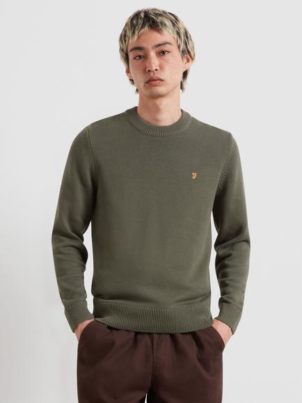 Farah Cotton Sweatshirt, Rosemary, Rosemary