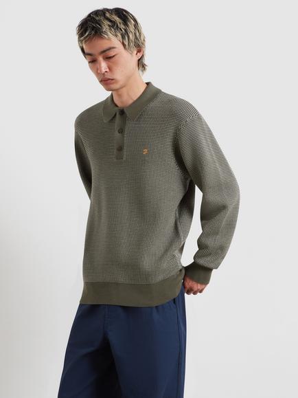 Farah Cotton Polo Shirt, Rosemary - view 2, Rosemary