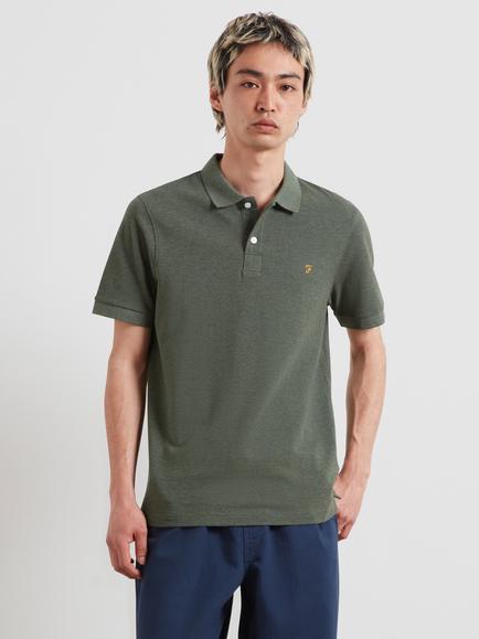 Farah Regular Cut Short Sleeve Polo Shirt, Rosemary, Rosemary