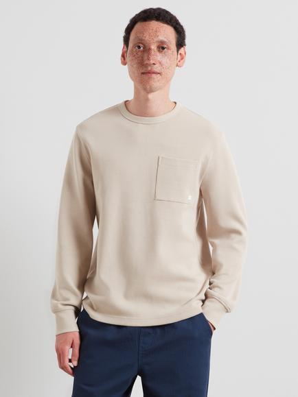 Farah Cotton Crew Neck T-Shirt, Putty, Putty