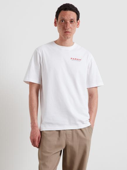 Farah Gold Strikes Cotton T-Shirt, White, White