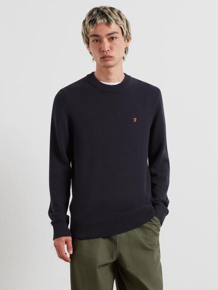Farah Cotton Sweatshirt, True Navy, True Navy