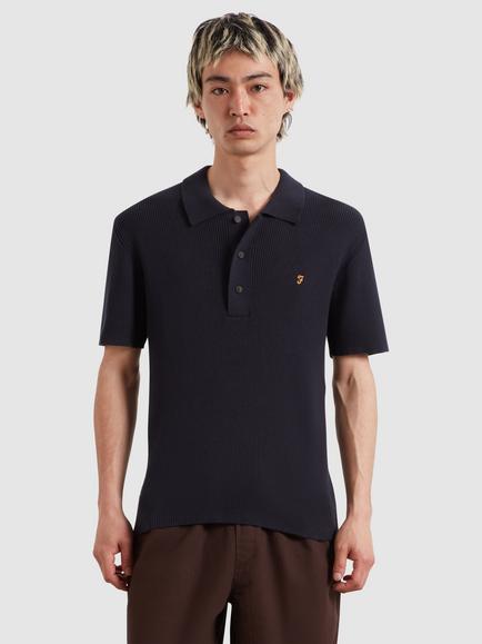 Farah Cotton Polo Shirt, True Navy, True Navy