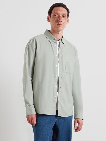 Farah Brewer Button Down Cotton Shirt, Rosebush Green, Rosebush Green