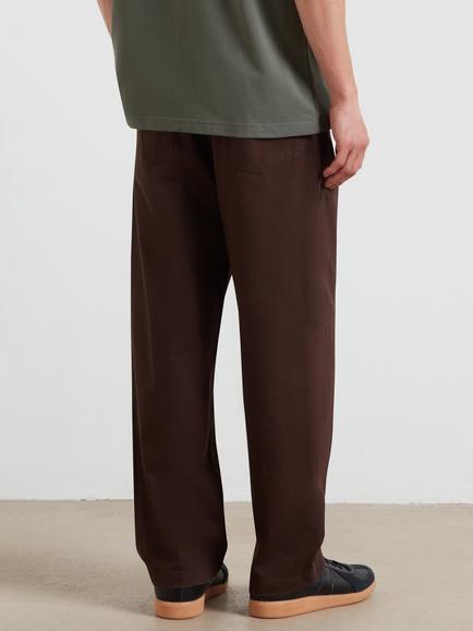 Farah Loose Fit Cotton Chinos, Dark Brown - view 2, Dark Brown