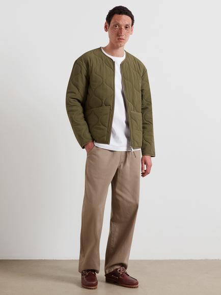 Farah Quilted Jacket - view 2, Olive Green