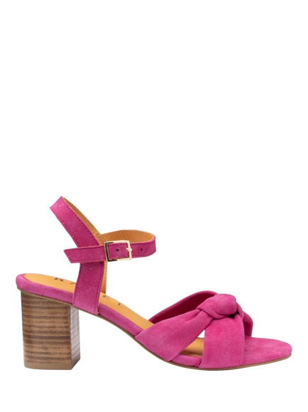 Ravel Balne Suede Block Heel Sandals, Fuchsia