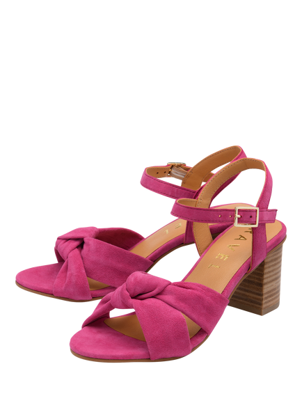 Ravel Balne Suede Block Heel Sandals - view 2, Fuchsia