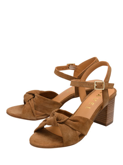 Ravel Balne Suede Block Heel Sandals - view 2, Tan