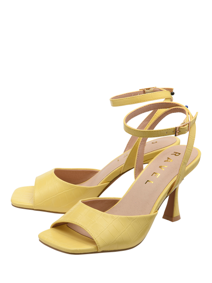 Ravel Holms Stiletto Heel Ankle Strap Sandals, Pale Yellow - view 2, Pale Yellow