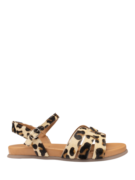 Ravel Keld Leather Footbed Sandals, Leopard Print