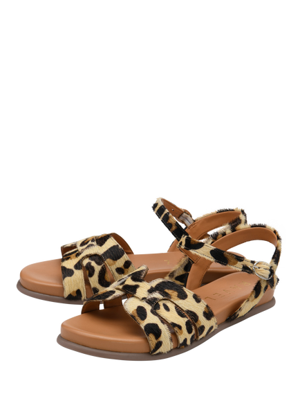 Ravel Keld Leather Footbed Sandals - view 2, Leopard Print