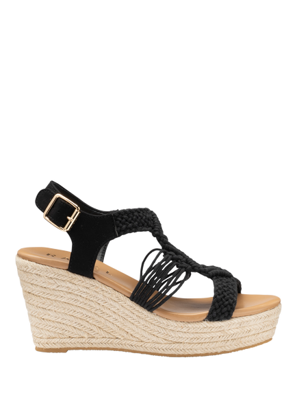 Ravel Kennley Wedge Heel Espadrille Sandals, Black