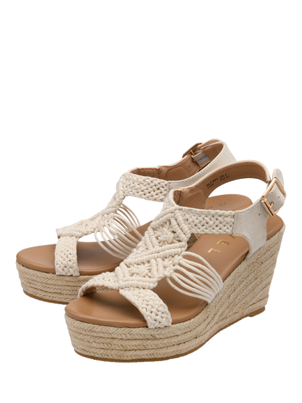 Ravel Kennley Wedge Heel Espadrille Sandals - view 2, Cream