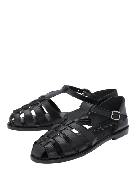 Ravel Swale Leather Fisherman Sandals - view 2, Black
