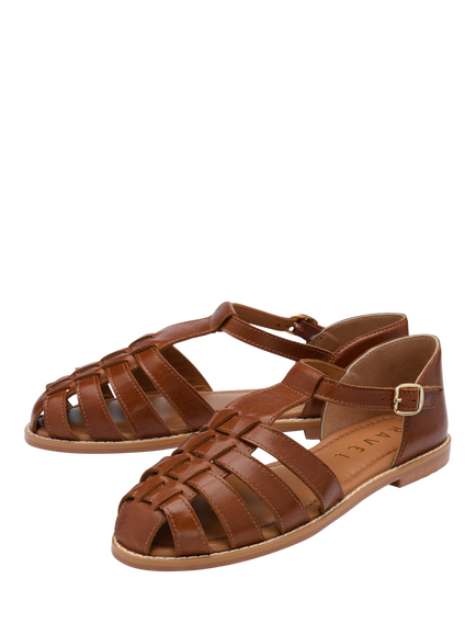 Ravel Swale Leather Fisherman Sandals - view 2, Tan