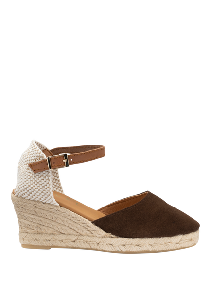 Ravel Burrill Suede Espadrille Sandals, Brown