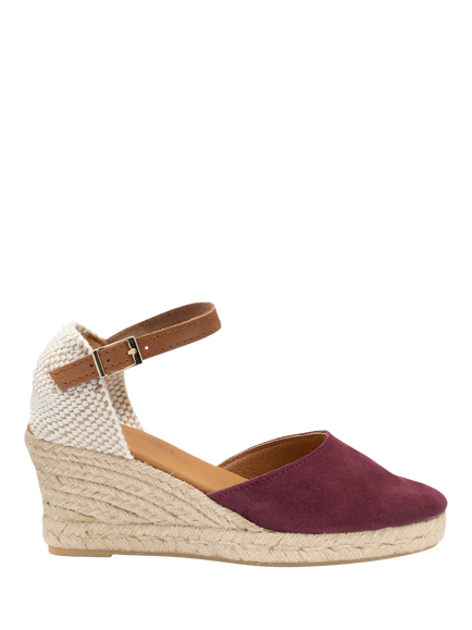 Ravel Burrill Suede Espadrille Sandals, Plum