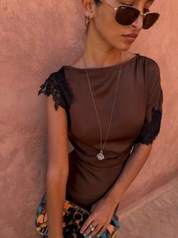 Never Fully Dressed Fearne Lace Maxi Dress, Brown - view 2, Brown