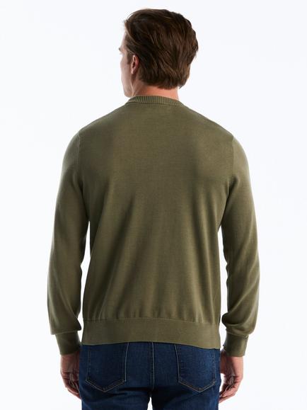 Original Penguin Cotton Jersey Crew Neck Sweatshirt, Dusty Olive - view 2, Dusty Olive
