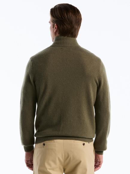 Original Penguin Wool Zip Neck Sweatshirt, Dusty Olive - view 2, Dusty Olive
