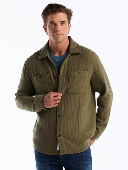 Original Penguin Cotton Overshirt, Dusty Olive, Dusty Olive