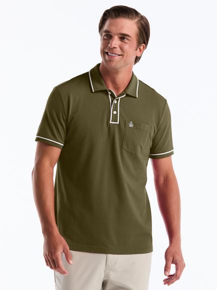 Original Penguin Earl Polo Shirt, Dusty Olive