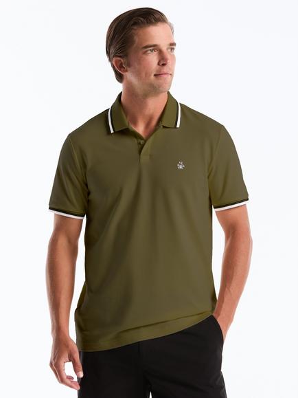 Original Penguin Cotton Rich Regular Fit Short Sleeve Polo Shirt, Dusty Olive, Dusty Olive