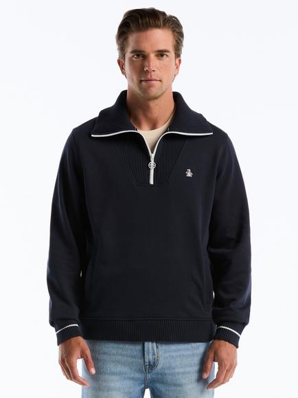 Original Penguin Cotton Rich Funnel Neck Jumper, Dark Sapphire, Dark Sapphire