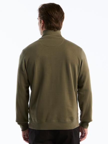 Original Penguin Quarter Zip Cotton Blend Sweatshirt, Dusty Olive - view 2, Dusty Olive