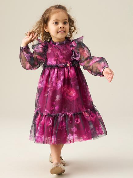 Angel & Rocket Kids' Estella Mesh Dress, Multi, Multi