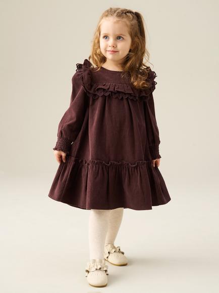 Angel & Rocket Kids' Avery Cord Dress, Brown, Brown