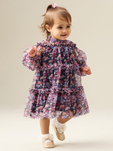 Angel & Rocket Kids' Cara Mesh Dress, Multi, Multi